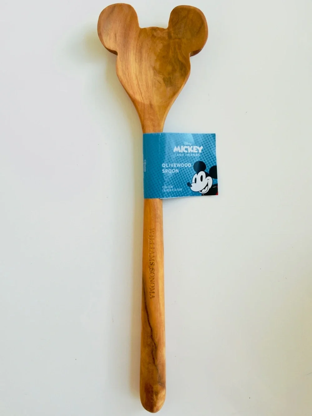 Williams Sonoma Mickey Mouse Italian Hand-Crafted Mediterranean Olivewood Spoon